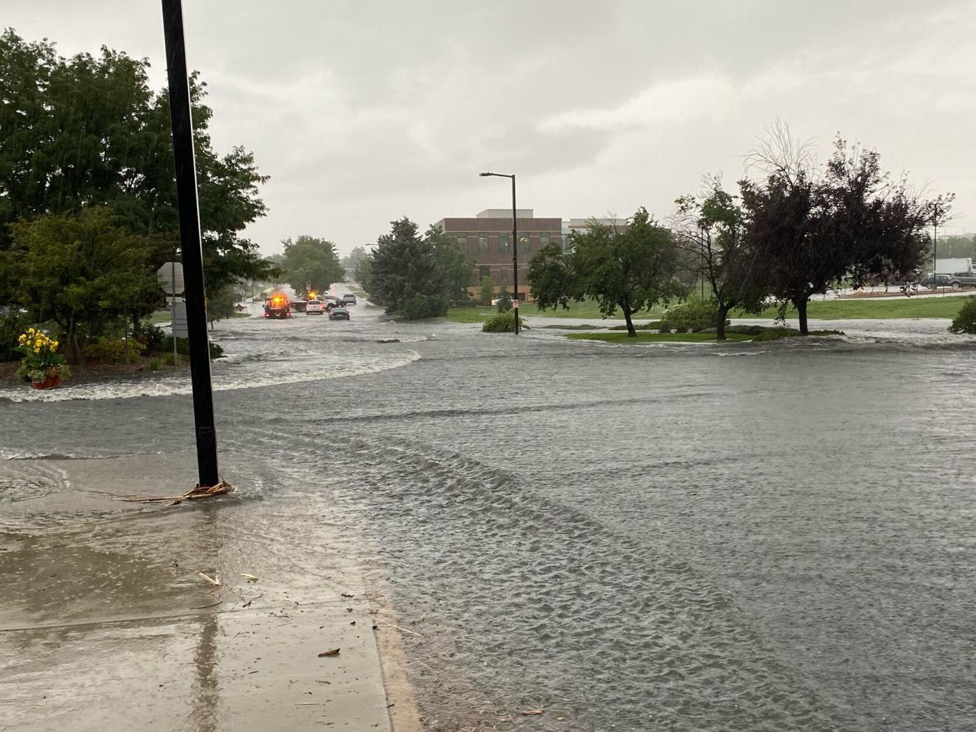 Broomfield streets flooded by heavy rain