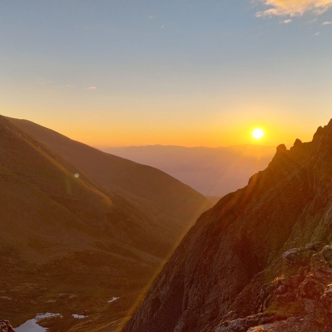 Sunrise on Broken Hand Pass. Photo: Custer County SAR.