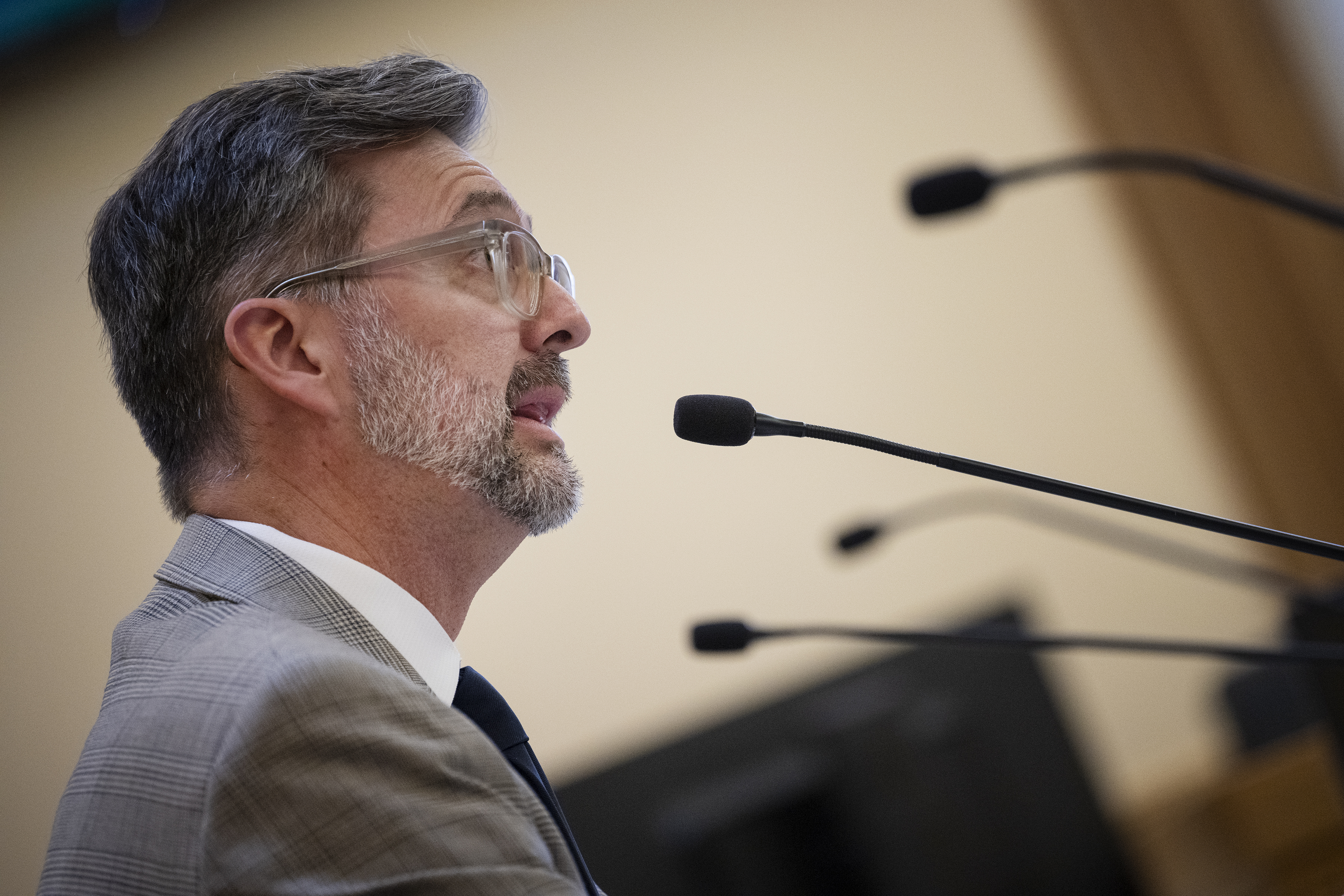 State Court Administrator Steven Vasconcellos testifies before the Legislative Interim Committee on Judicial Discipline on Wednesday, August 10, 2022, at the State Capitol building in Denver, Colo. (Timothy Hurst/The Denver Gazette) (Timothy Hurst)