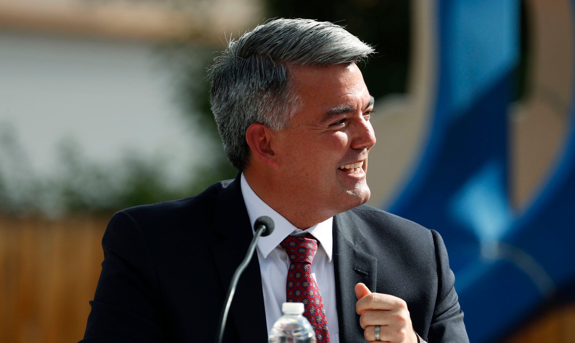 In this file photo, U.S. Sen. Cory Gardner, R-Colo., speaks during a news conference at the Bright Beginnings Learning Center on July 24, 2020, in Greenwood Village. ((AP Photo/David Zalubowski, File))