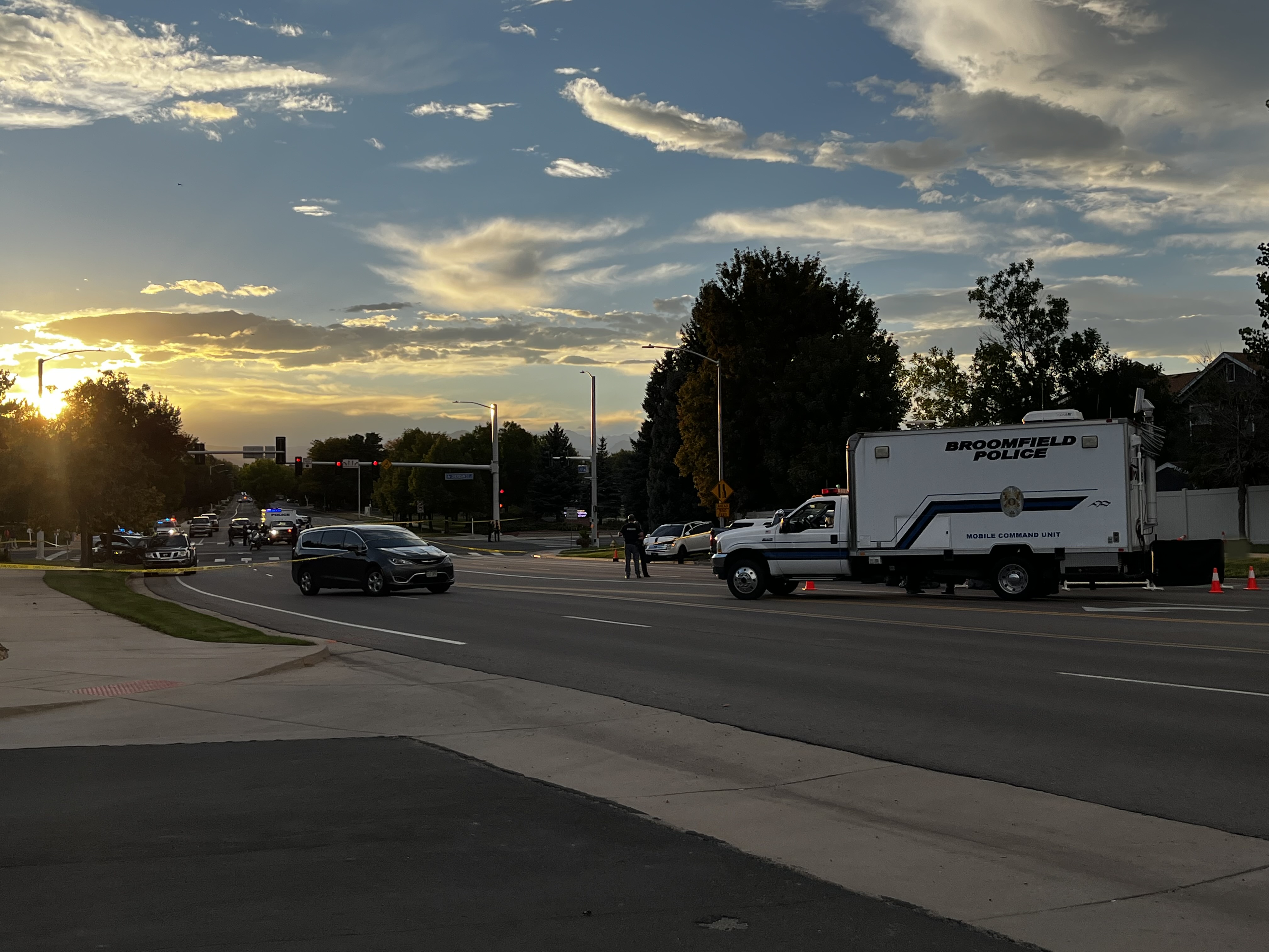 A Denver Police Fugitive Unit officer was shot and a suspect killed during shootout at the corner of Sheridan and Midway boulevards about 3 p.m., said Rachel Haslett, public information officer for Broomfield Police. (AlexanderEdwardsBusiness Reporteralex.edwards@gazette.comhttps://secure.gravatar.com/avatar/dbaa50cc8a9183e280c297e3afa72ace?d=mm&r=g)