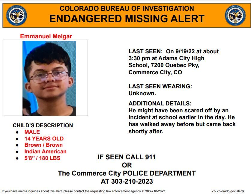 Commerce City boy missing since Monday found safe