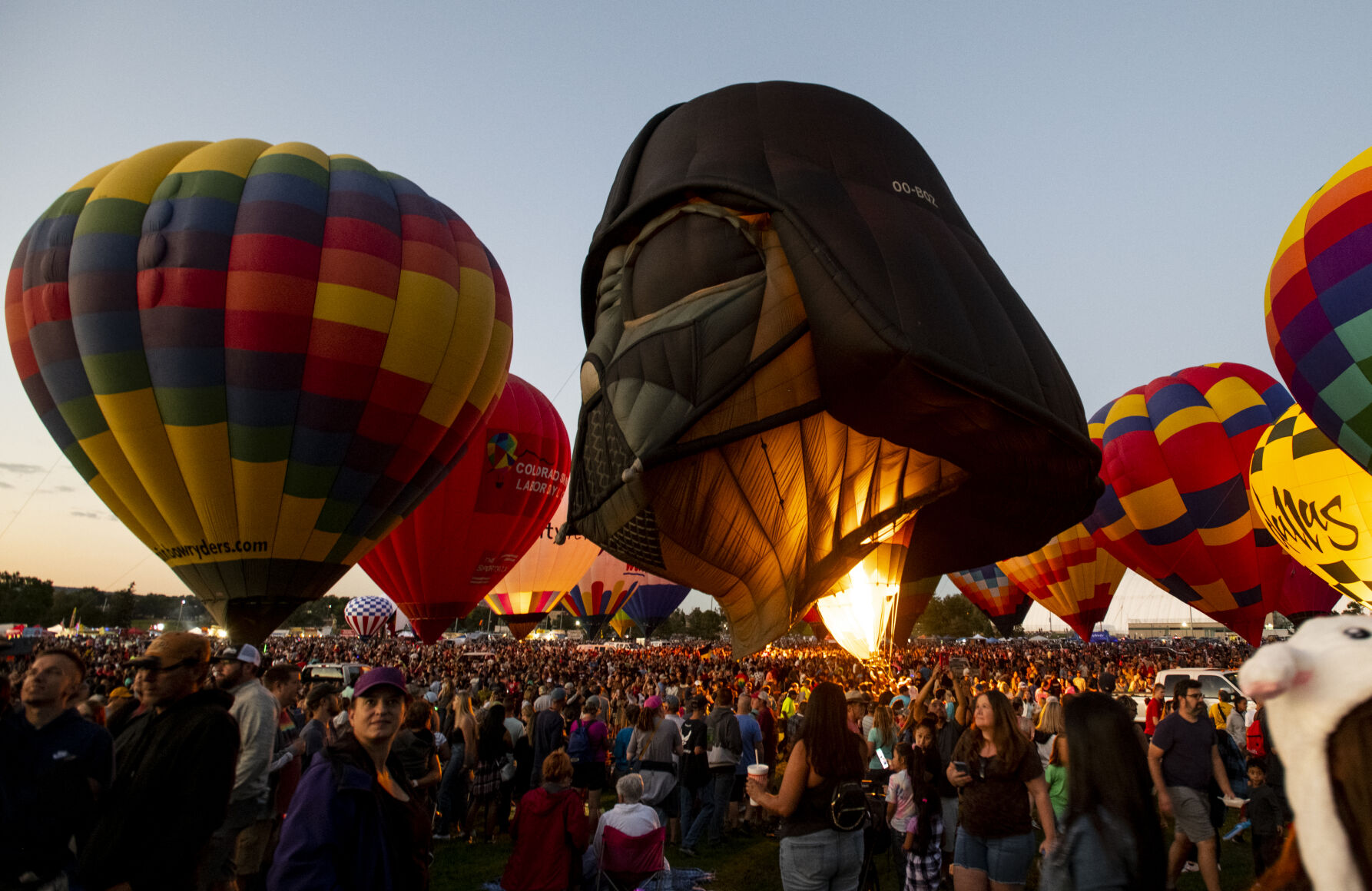 Labor Day Lift Off balloon glow at Memorial Park on Saturday, Sept. 3, 2022. (Parker Seibold, The Gazette)