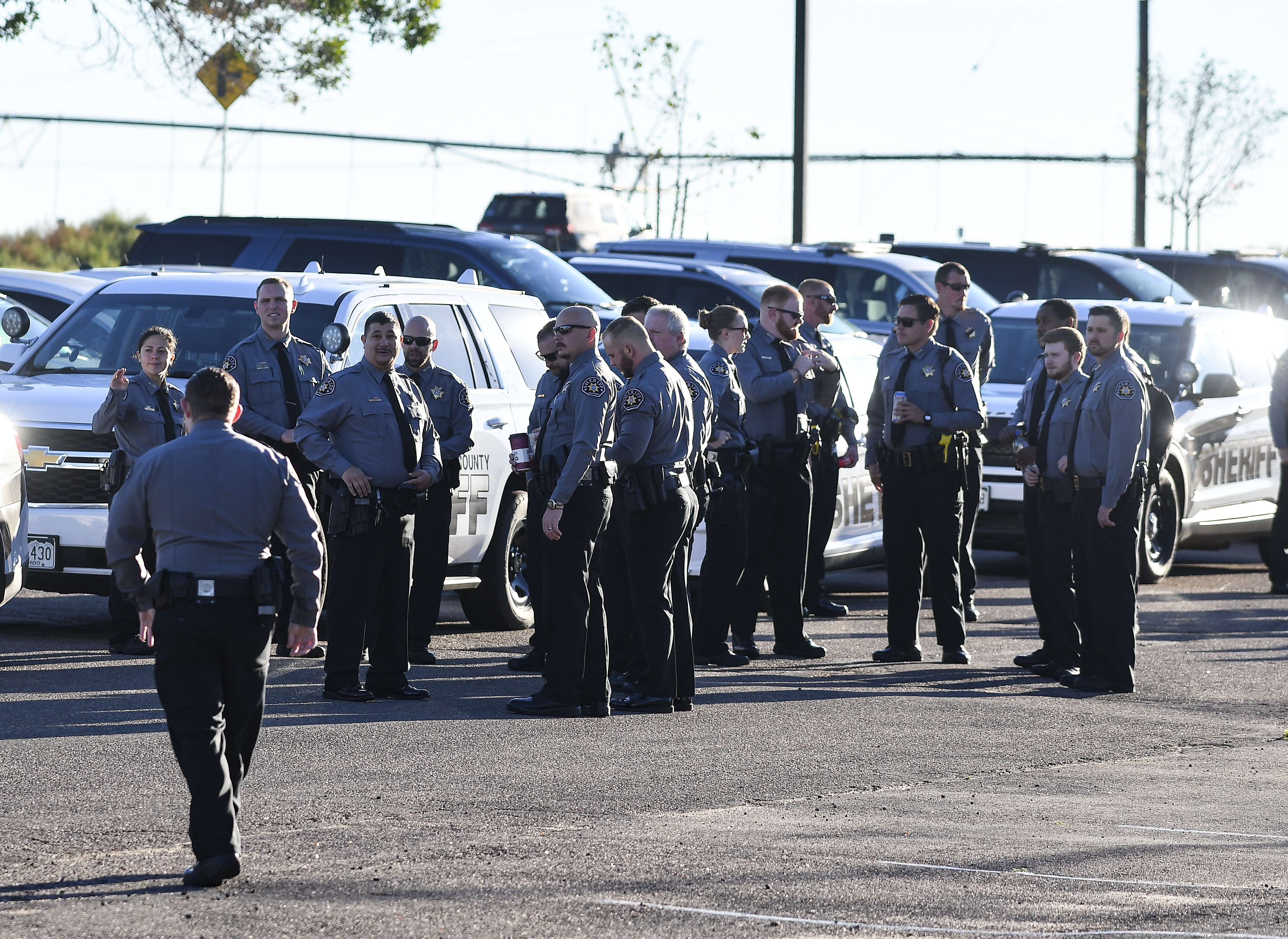 MARCH 14, 2021 - The Weld County Sheriff’s Office along with a multi-agency enforcement procession gathered at the Weld County Jail for the procession of Weld County Sheriff Deputy Alexis Hein-Nutz to Foundations Church in Loveland. Hein-Nutz was struck and killed by Norberto Garcia-Gonzales at an intersection in Weld County. (Photo by John Leyba) (John Leyba)