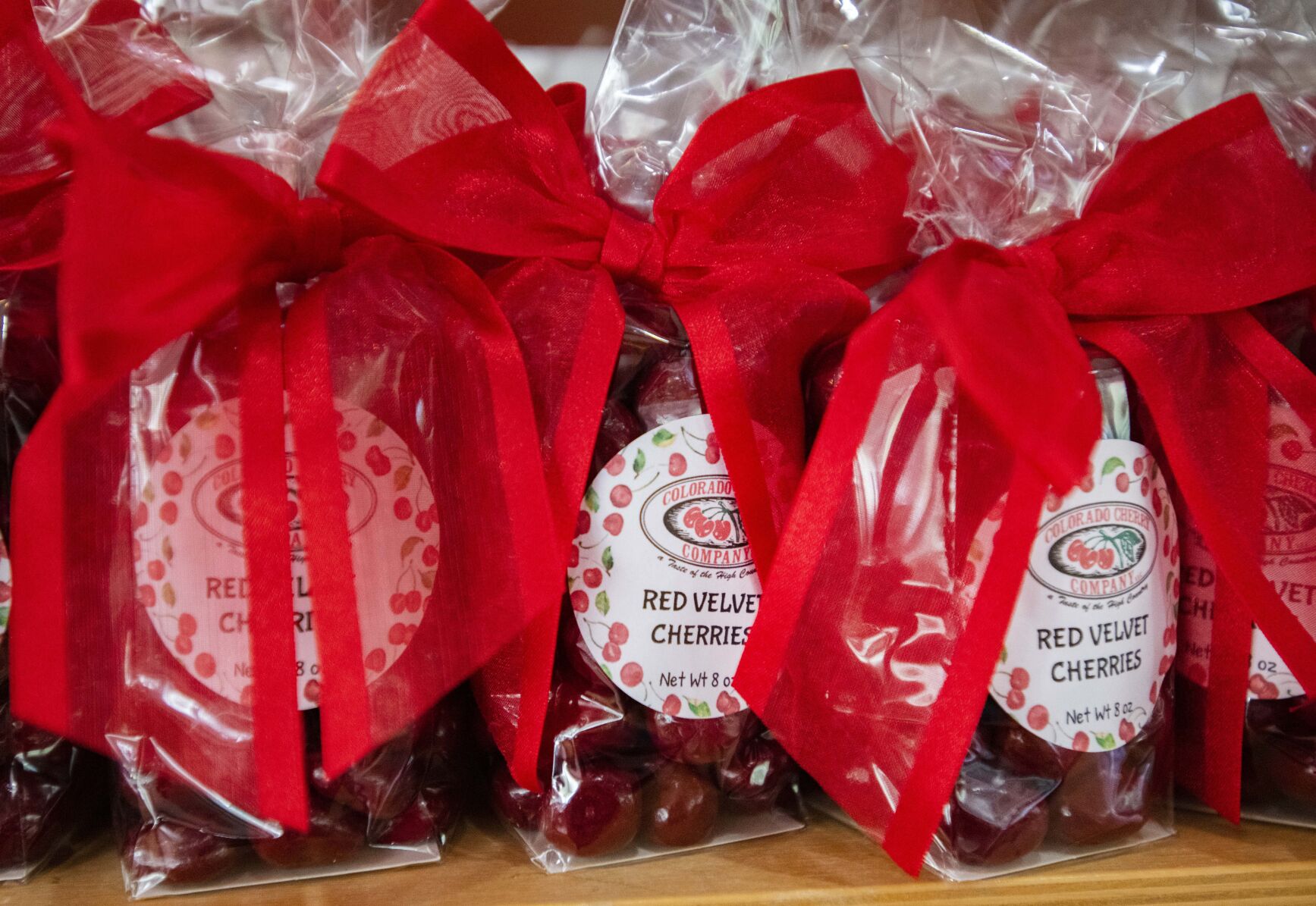 Cherry candies sit on a shelve at the Colorado Cherry Co. outside Lyons, Colo., Tuesday, Sept. 27, 2022. (The Gazette, Christian Murdock) (Christian Murdock/The Gazette)