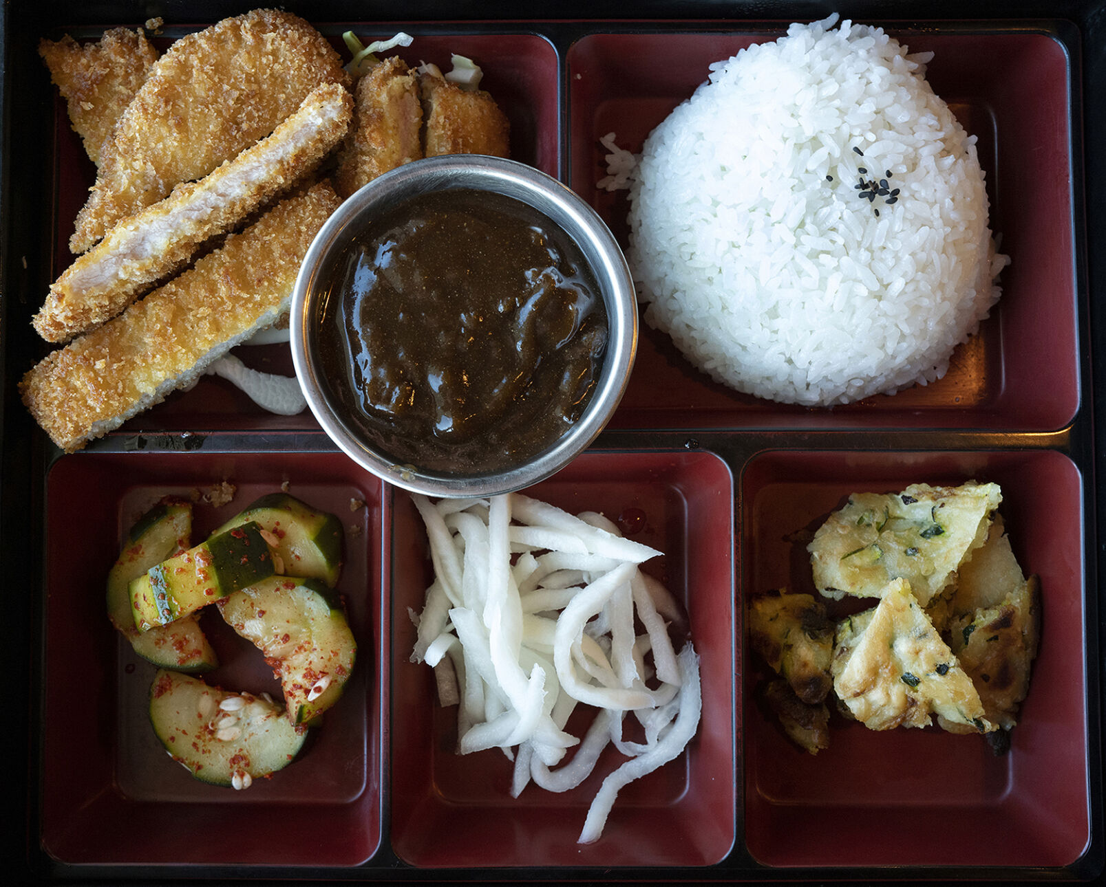 Happy Time Korean Restaurant (Located at: 5547 Powers Center Pt.) “Don Gasu Box” Wednesday October 12, 2022. Photo by Jeff Kearney. (Jeff Kearney)