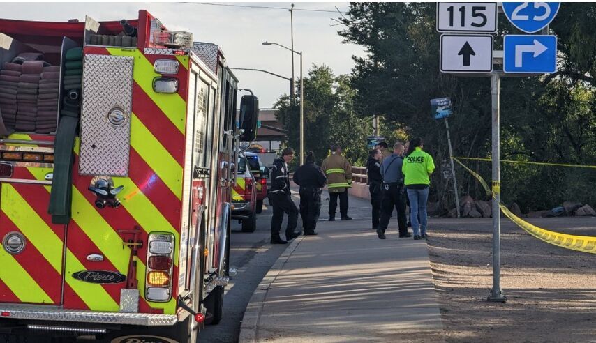 Woman dies after being hit by truck responding to fire in Colorado park
