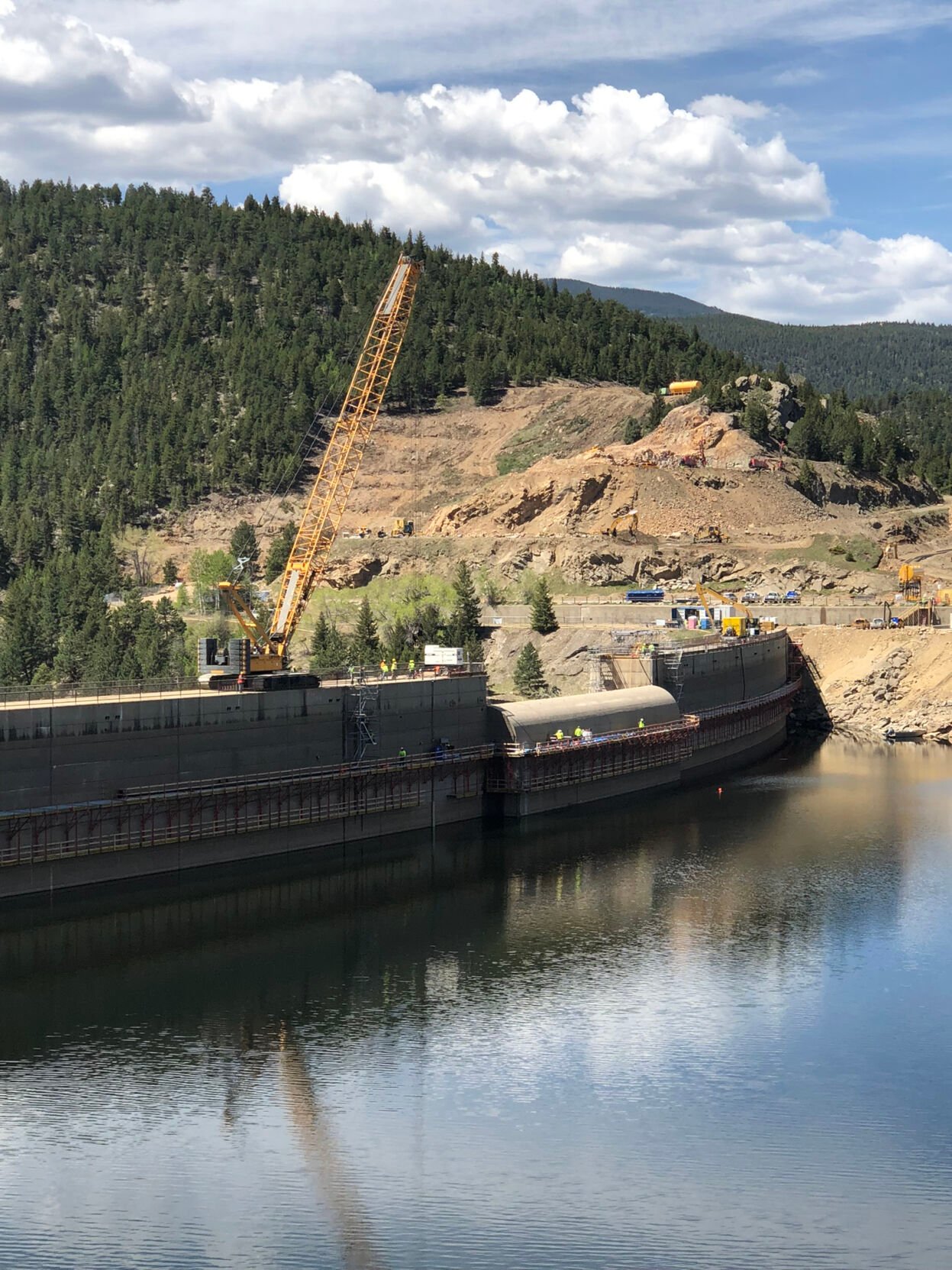 Denver Water Gross Reservoir Expansion Project crane dam 2022
