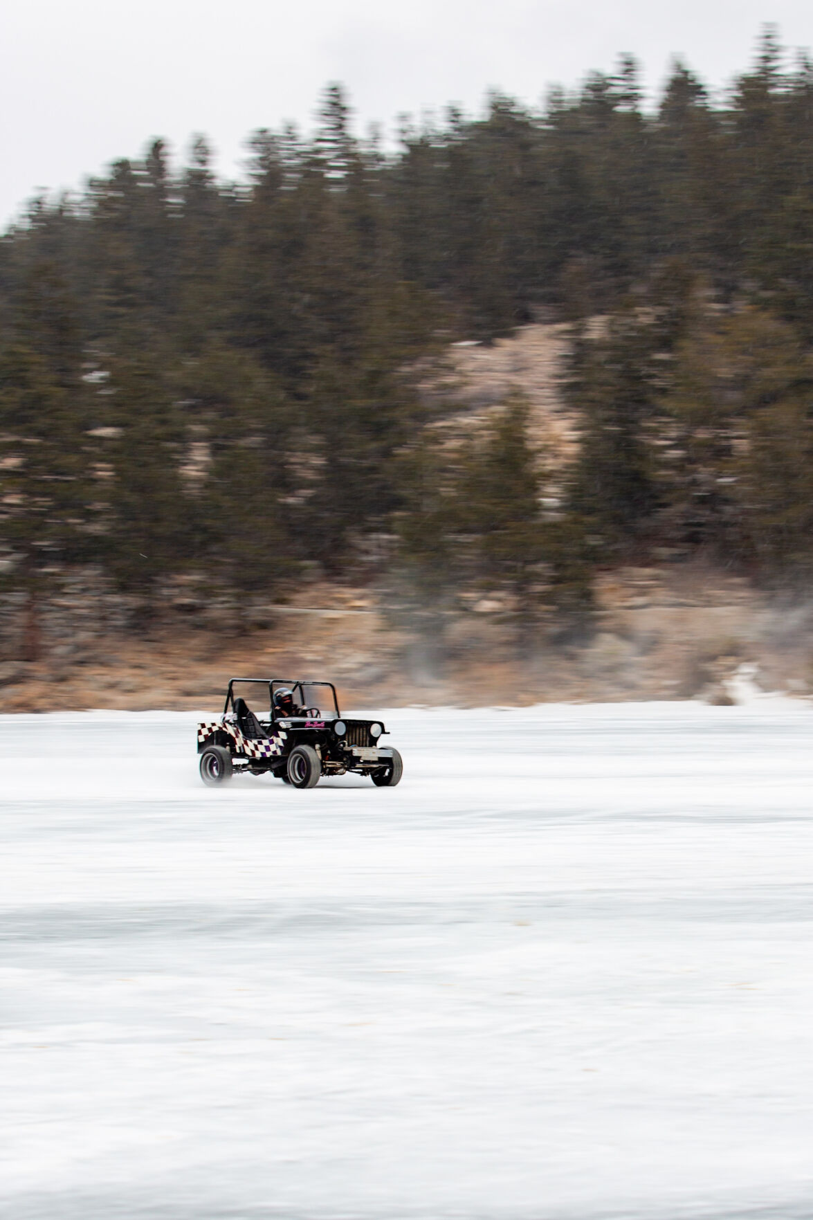 For nearly 50 years, race drivers have taken to this frozen lake in Colorado
