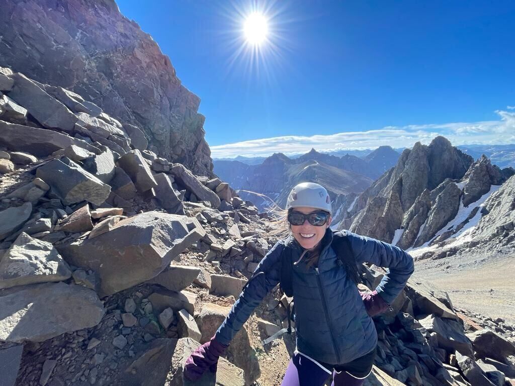 Bethany Liefer, a pediatric pulmonology nurse at Children’s Hospital Colorado, suffered a bilateral pulmonary embolism 18 months ago. To celebrate one year of surviving, she hiked Mount Sneffels this summer. (Courtesy Bethany Liefer)