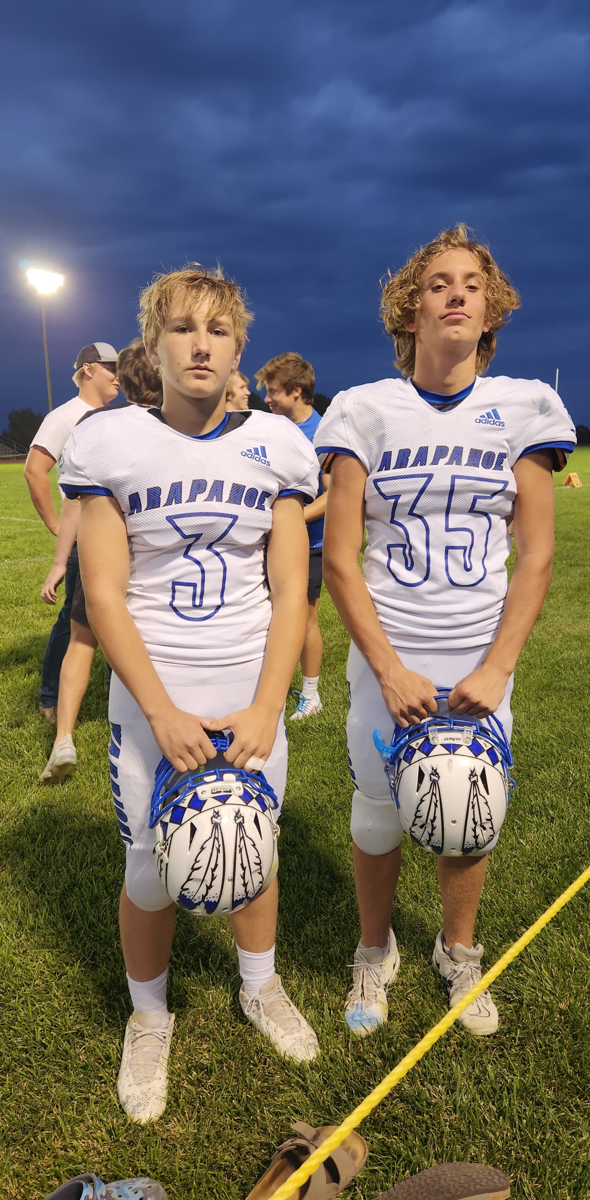 James Weatherbee III, number 3 on the left, is a 14 year old 9th grader who has immersed himself in sports to help with conflicting emotions over his father's death to an overdose. James Weatherbee II, died last February. Younger James and his mom, Erica Rankin, talk a lot about how to deal with emotions. She said he is not afraid to tell her to leave him alone when he's feeling angry or sad. (Erica Rankin)