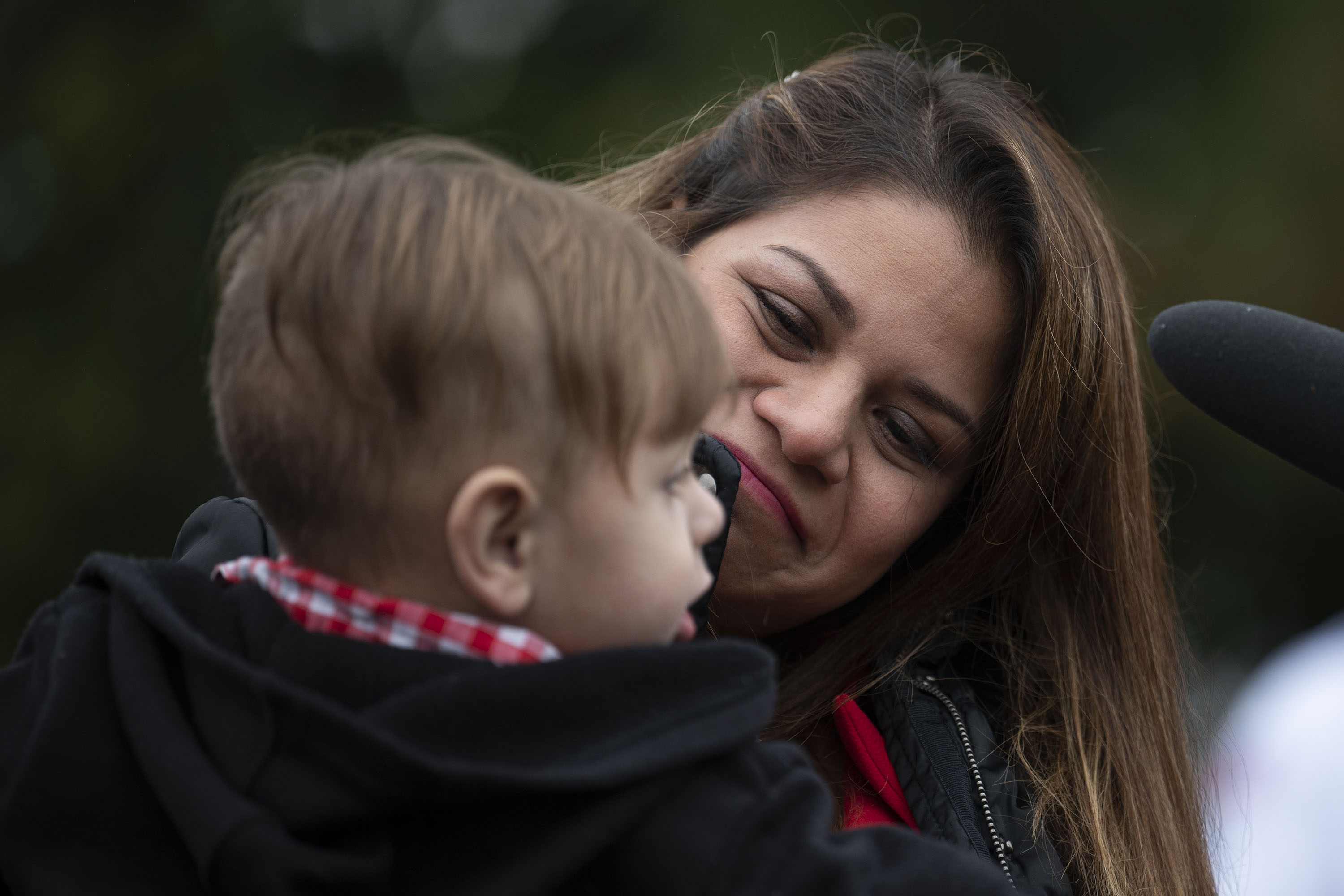 Sharon Thompson looks at her one-year-old son Alexander while thanking the first responders during a presentation of the Phoenix Award to those first responders, and then a surprise presentation to Thompson herself, on Tuesday, Oct. 4, 2022, at Aurora Fire Rescue Station 10 in Aurora, Colo. (Timothy Hurst/The Denver Gazette) (TimHursttim.hurst@gazette.comhttps://secure.gravatar.com/avatar/aca82bd62b4ee425c598527cd6faa1b1?d=mm&r=g)