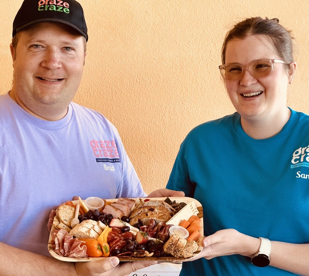 Brad and Sandre Akers have opened Graze Craze-Charcuterie Broads and Boxes. (Teresa Farney, The Gazette)