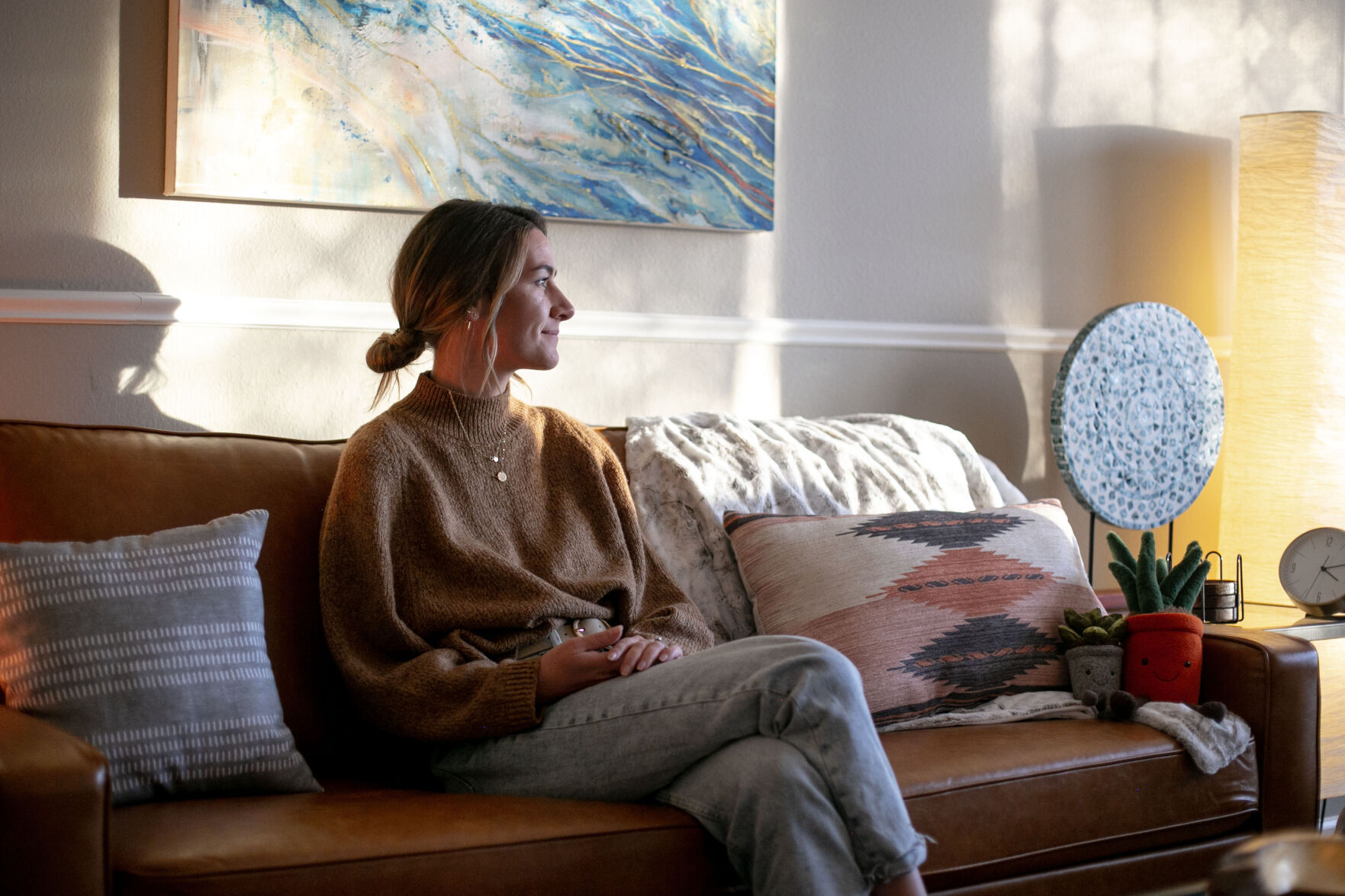 Art therapist Colleen Froehlich poses for a portrait at her office on Nov. 16. (photos by Parker Seibold, The Gazette)