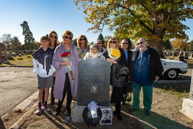 Members of the Rose family honor their fallen hero Richie Rose on the 100th commemoration of his murder. Family lore said Rose was gunned down in the streets of North Denver in retaliation for his work to uncover bootlegging operations run by the Mafia. (Jim Medford)
