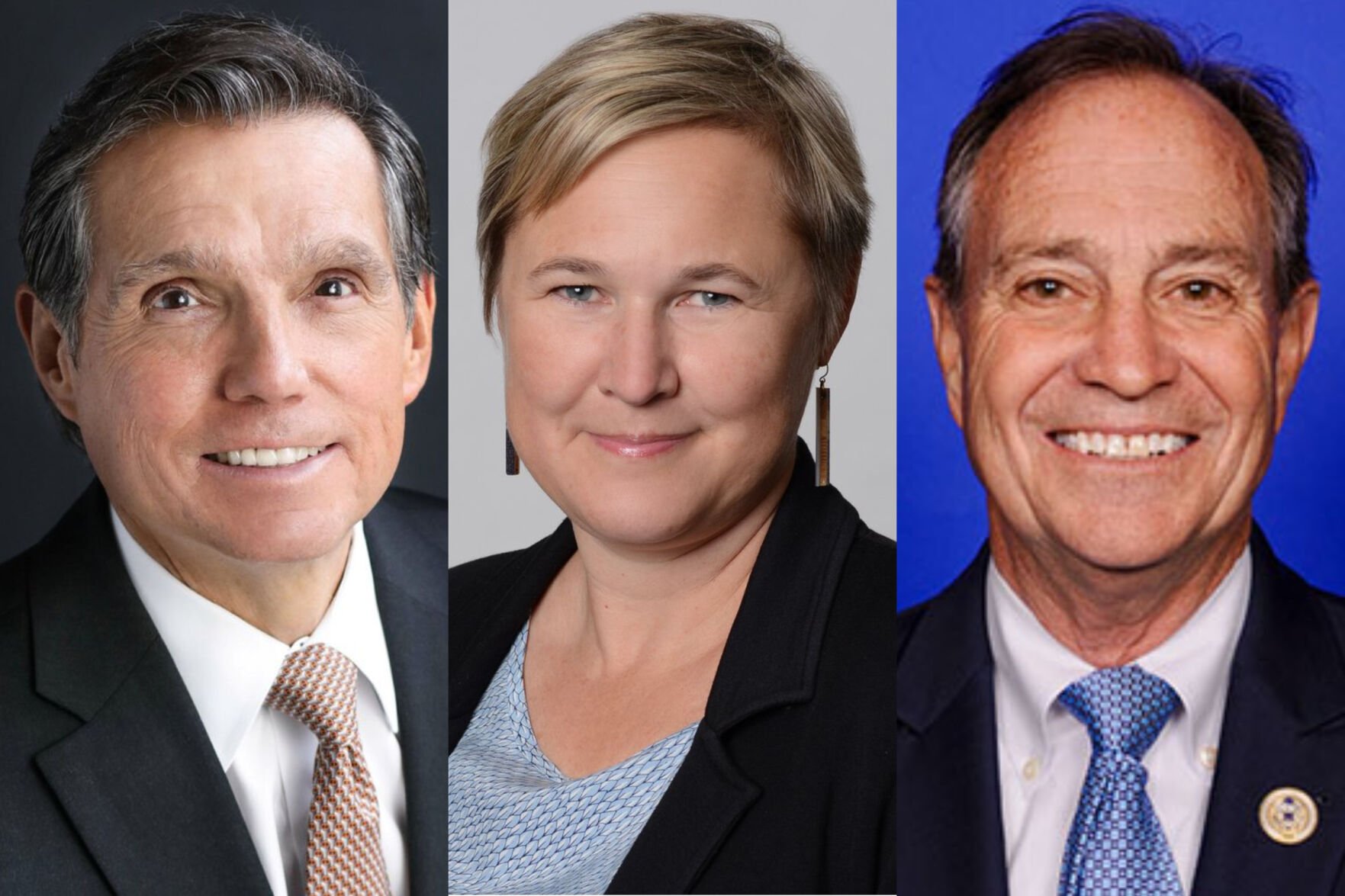 From left to right: Federico Peña, Amy Schwartz and Ed Perlmutter, three recipients of the 2022 Colorado Governor’s Citizenship Medal. (Photos courtesy of CiviCO)