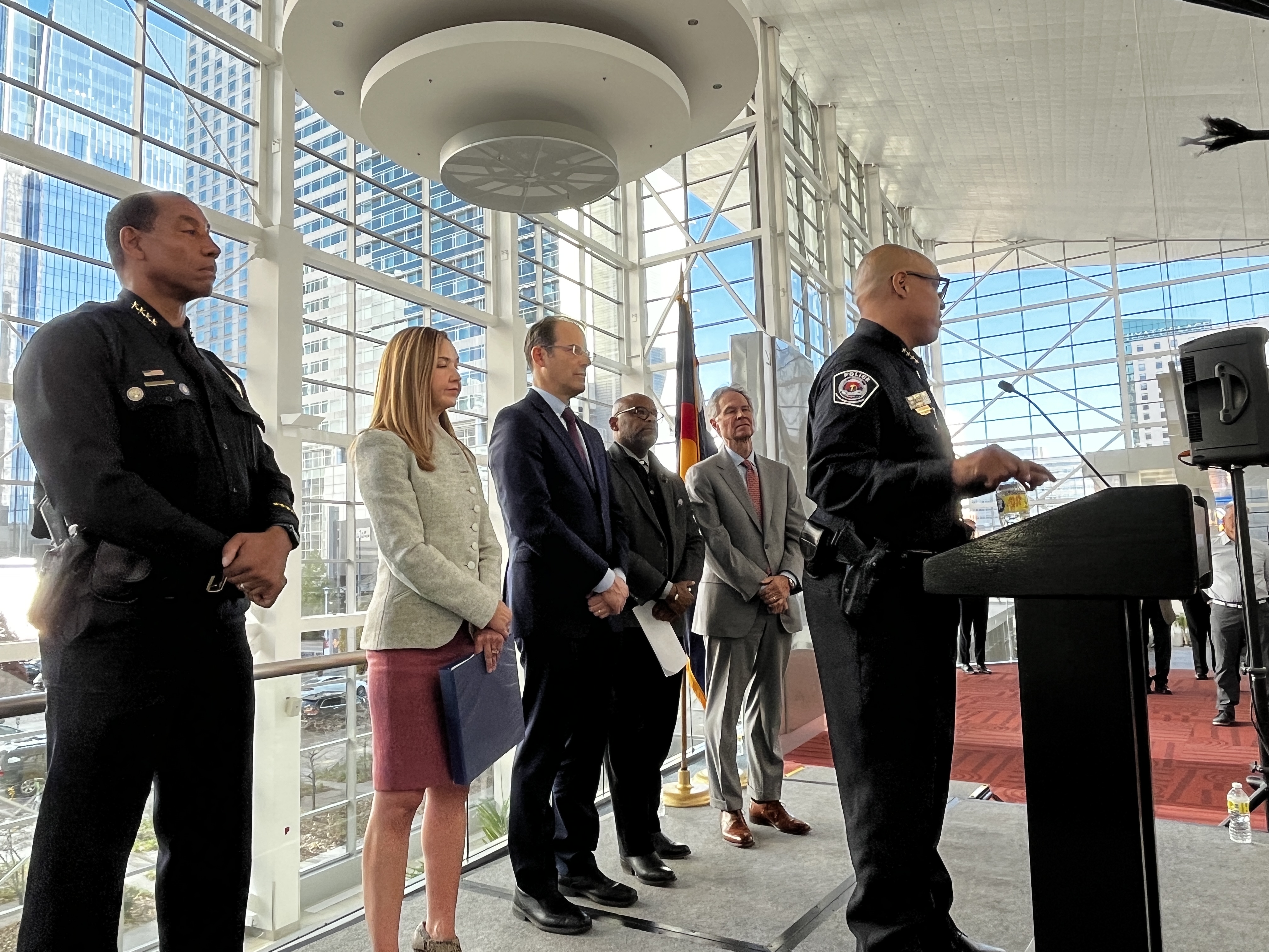 RTD Police Chief Joel Fitzgerald speaks at a press conference Thursday. He and RTD are part of a large scale, collaborative safety initiative announced Thursday afternoon. (AlexanderEdwardsBusiness Reporteralex.edwards@gazette.comhttps://secure.gravatar.com/avatar/dbaa50cc8a9183e280c297e3afa72ace?d=mm&r=g)
