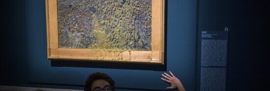 Climate change activists throw soup on Van Gogh painting in Rome
