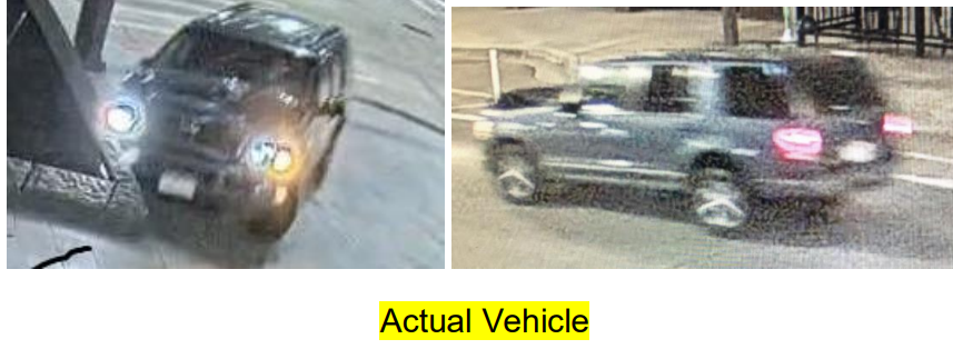 Hit-and-run suspect vehicle