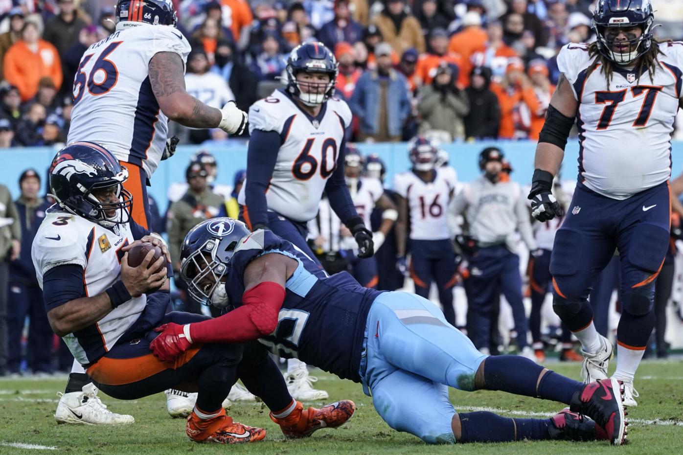 Russell Wilson takes beating in 17-10 loss to Titans as playoff hopes start to diminish