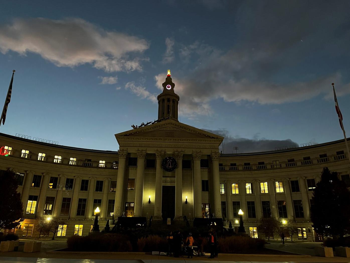 City and County Building after dark