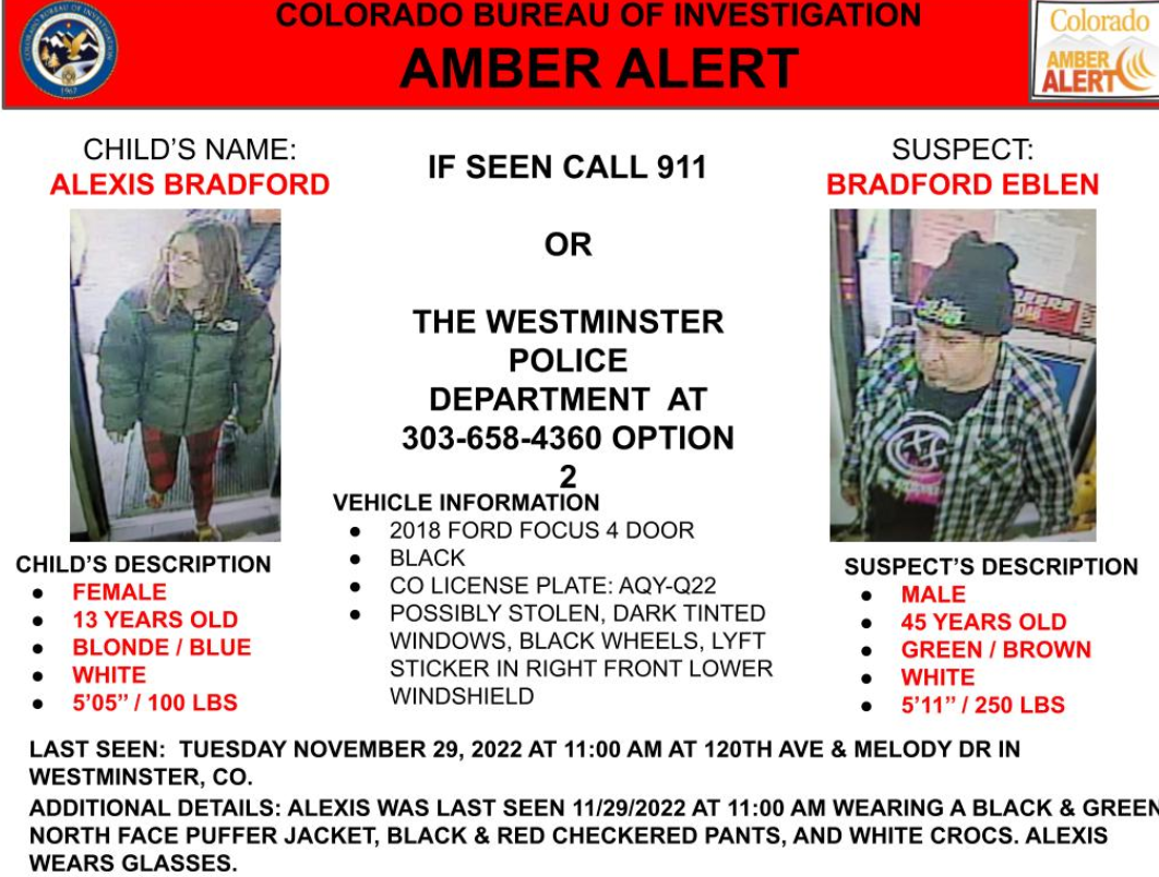 Amber Alert canceled after Westminster teen found safe