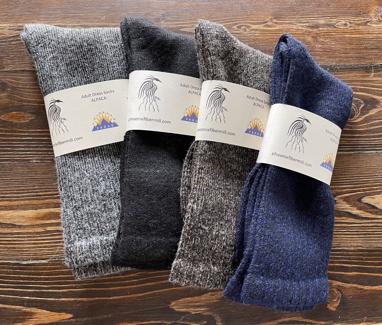 Alpaca socks from Phoenix Fiber Mill, $24 and up. (Courtest photo)