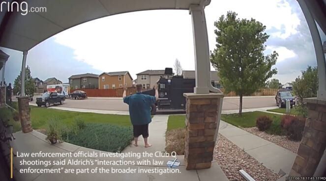 Anderson Lee Aldrich is believed to have live-streamed a 2021 bomb threat incident on Facebook. The owner of the home provided a recording of the video. She said Laura Voepel, Aldrich's mom, had rented a spare room from her for “a little over a year” before the bomb threat occurred. (Screenshot)