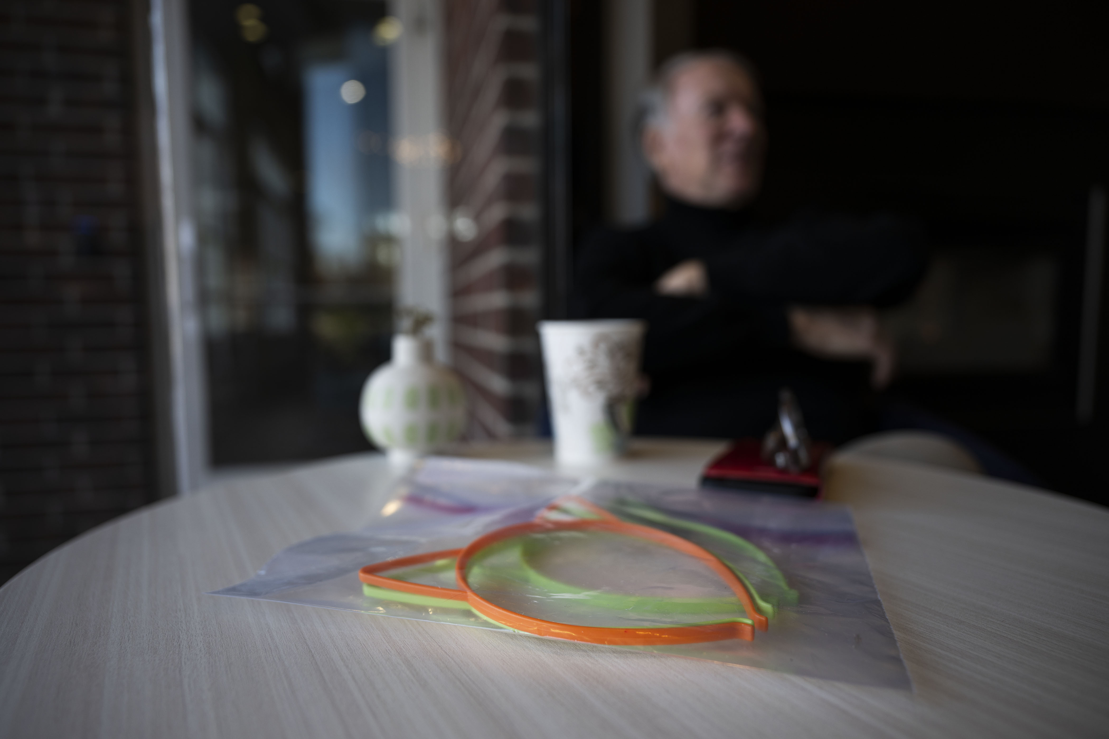 A plastic bag containing cat ears headbands that were found in recent auto theft victim Jerry Southard’s recovered vehicle sit on a table with Southard recounts the condition his car was found in, as seen on Wednesday, Nov. 16, 2022, outside the Lowry Park apartments in Denver, Colo. (Timothy Hurst/The Gazette) (TimHursttim.hurst@gazette.comhttps://secure.gravatar.com/avatar/aca82bd62b4ee425c598527cd6faa1b1?d=mm&r=g)