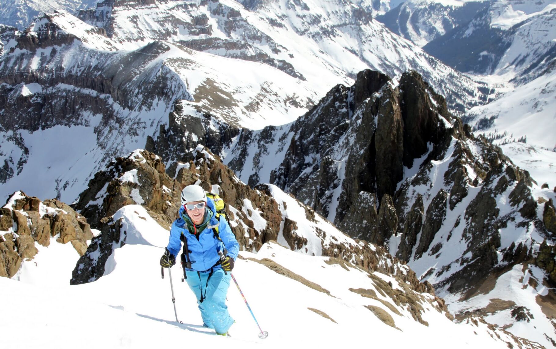 Natalie Moran hiking up Mount Sneffels. (Courtesy photos)