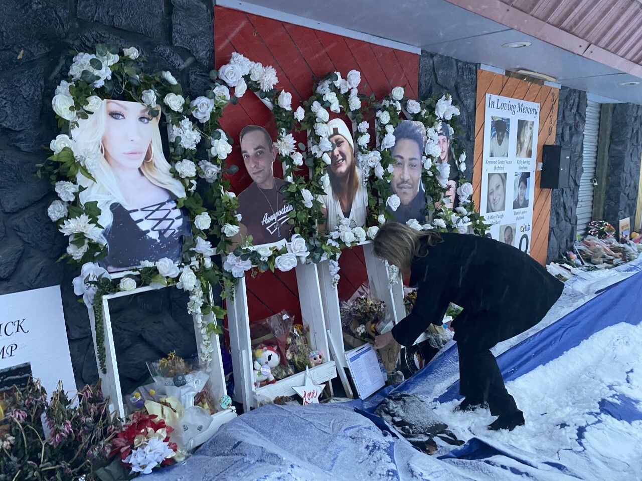 White House Homeland Security Advisor Liz Sherwood-Randall visits the Club Q shooting memorial in Colorado Springs on Nov. 29. (PHOTO: White House)