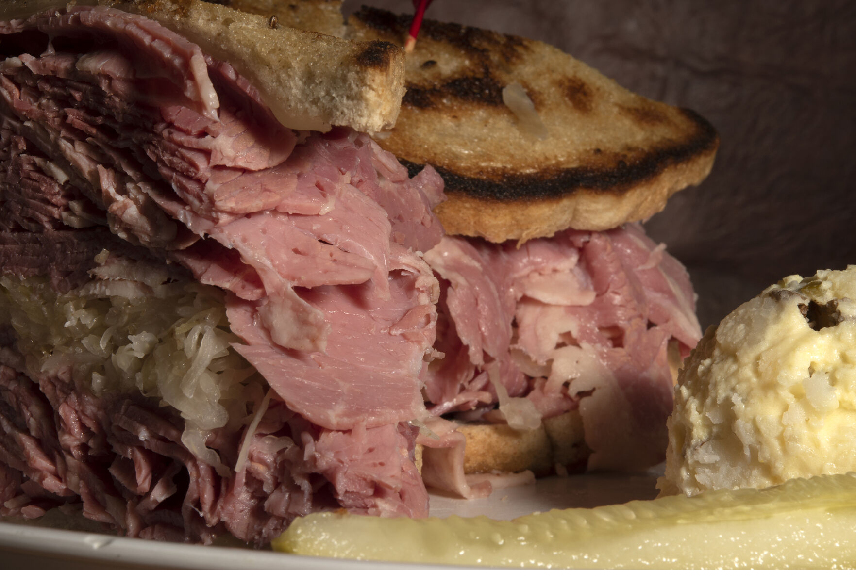 Bagel Deli Restaurant (Located at: 6439 E. Hampden Av. Denver, CO.) “Ruben with Potato Salad” Tuesday December 20, 2022. Photo by Jeff Kearney. (Jeff Kearney)