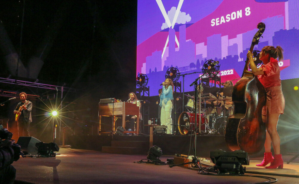 Lake Street Drive performing at Red Rocks on May 8 2022. (JOHN MOORE/DENVER GAZETTE)