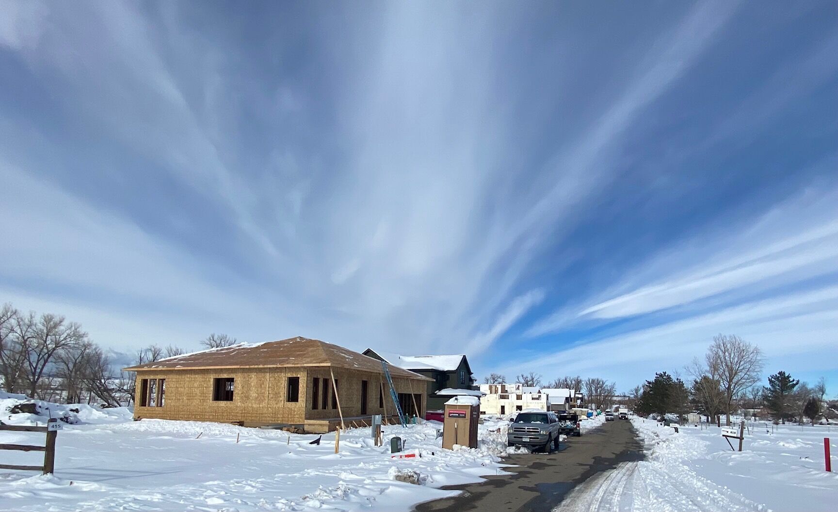 A year after the Marshall fire tore through Superior, homes in its Original Town area, which bordered open space, are in various stages of a comeback. (CAROL MCKINLEY, THE GAZETTE)