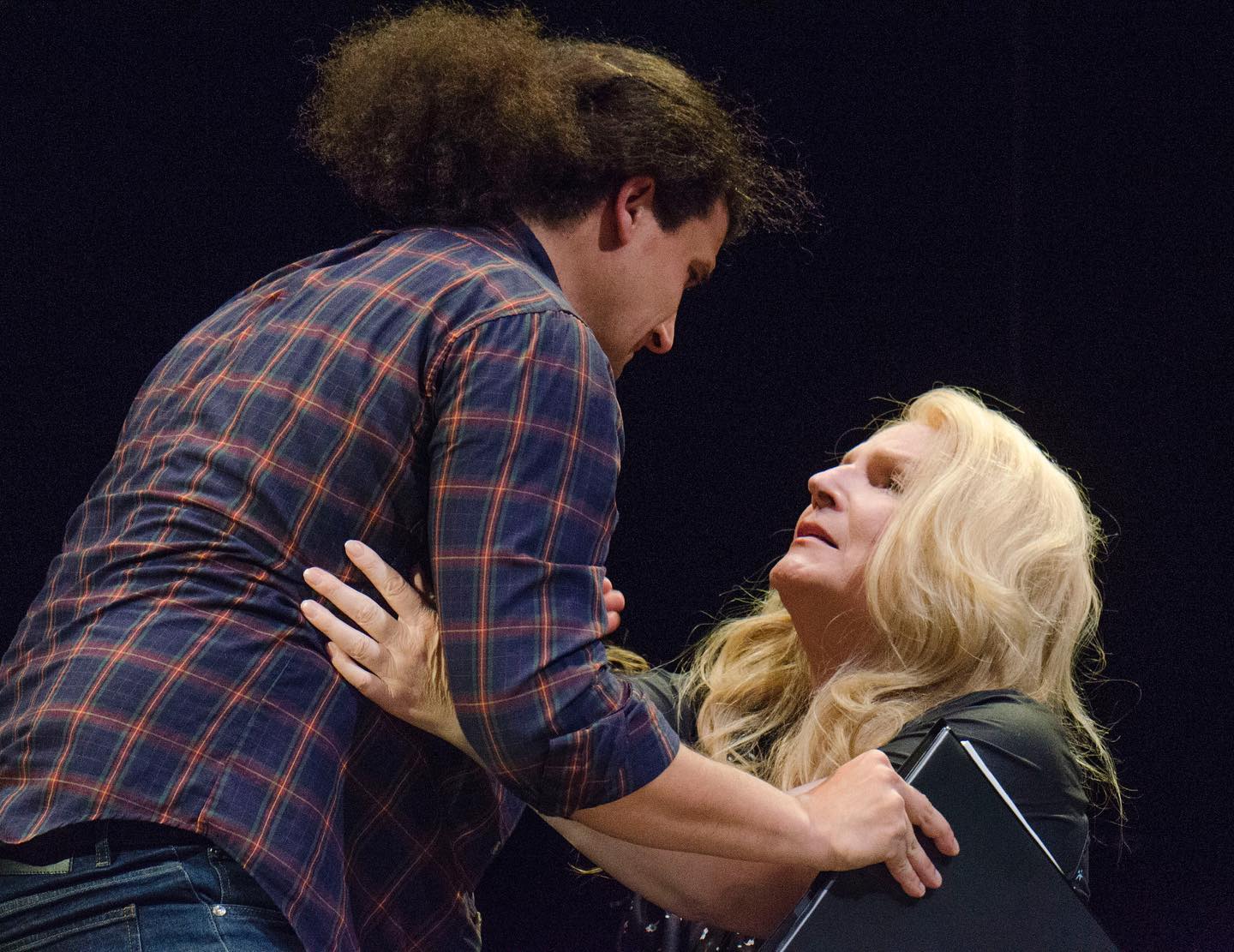 Eden Lane and Jihad Milhem performed in a reading of Topher Payne's developing new play 'You Enjoy Myself' as part of Local Theater Company of Boulder's spring 2022 new-play festival Boulder.