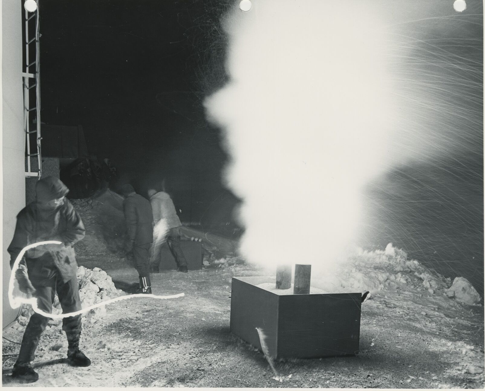 In the early years of the AdAmAn Club beginning in 1922, fireworks by hand were a dangerous proposition. Photo courtesy Colorado Springs Pioneers Museum