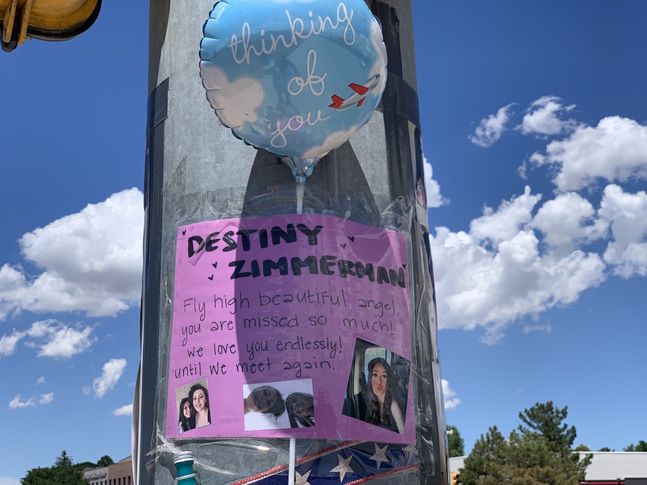 A memorial on the light pole at south Parker Road and east Plaza Drive in Parker created shortly after Destiny Zimmerman, 17, and Loren Harris, 18, were killed there June 29 after a high-speed car crash. The memorial remains today. (DennisHuspeniCity Editordennis.huspeni@gazette.comhttps://denvergazette.com/content/tncms/avatars/c/5a/fbd/c5afbd32-5030-11eb-bdef-030d9de52a9e.779683cee495ffe64766291c251a8894.png)