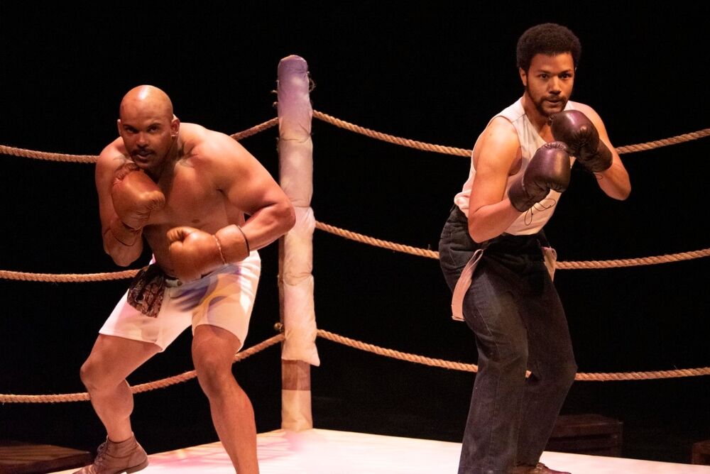 Lavour Addison, left, and Cameron Davis, stars of the Butterfly Effect Theatre of Colorado's 'The Royale,' are among five actors individually nominated for their work in the play. (Michael Ensminger/BETC)