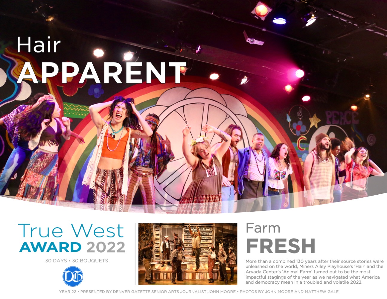 2022 True West Award Most impactful Play Musical Hair Animal Farm