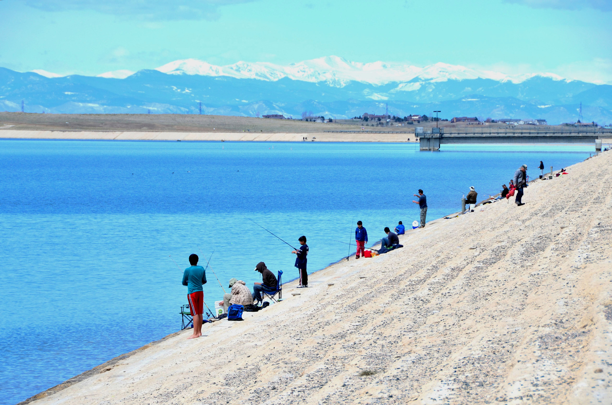 People fishing at the Aurora Reservoir. Photo Credit: JRLPhotographer (iStock). (JRLPhotographer)