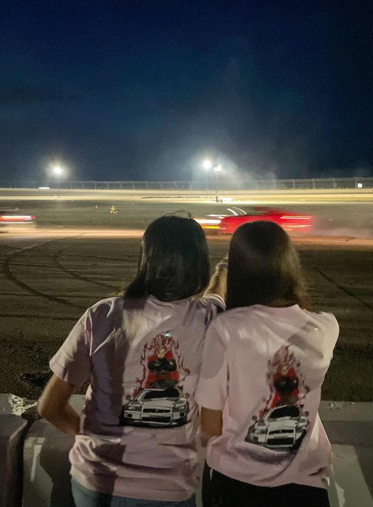 Destiny Zimmerman and Loren Harris at the Pikes Peak International Raceway in Fountain, Colorado, the girls'