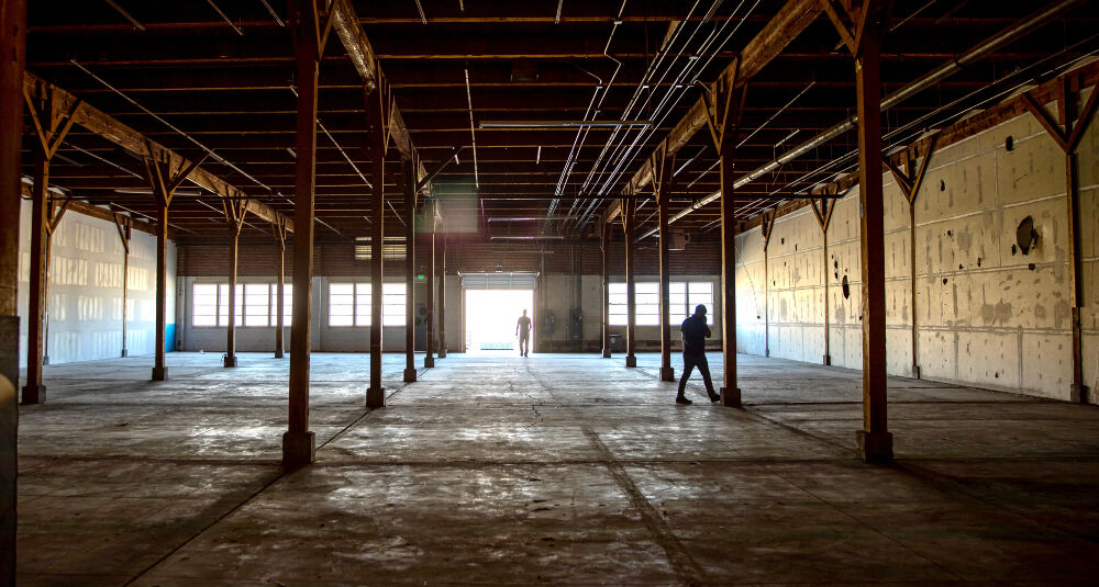 How the empty warehouse looked before DCPA designers turned it into 'Theater of the Mind.' (Adams Viscom/DCPA)