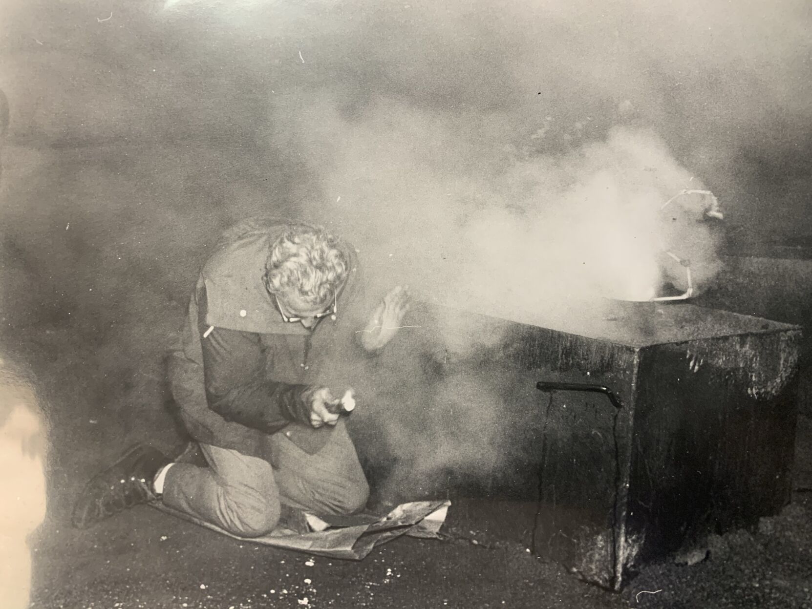 In the early years of the AdAmAn Club beginning in 1922, fireworks by hand were a dangerous proposition. Photo courtesy Colorado Springs Pioneers Museum