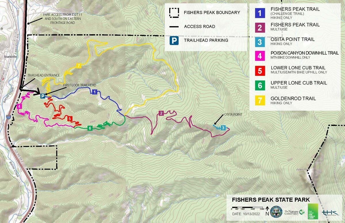 Touring the new trails at Fishers Peak State Park
