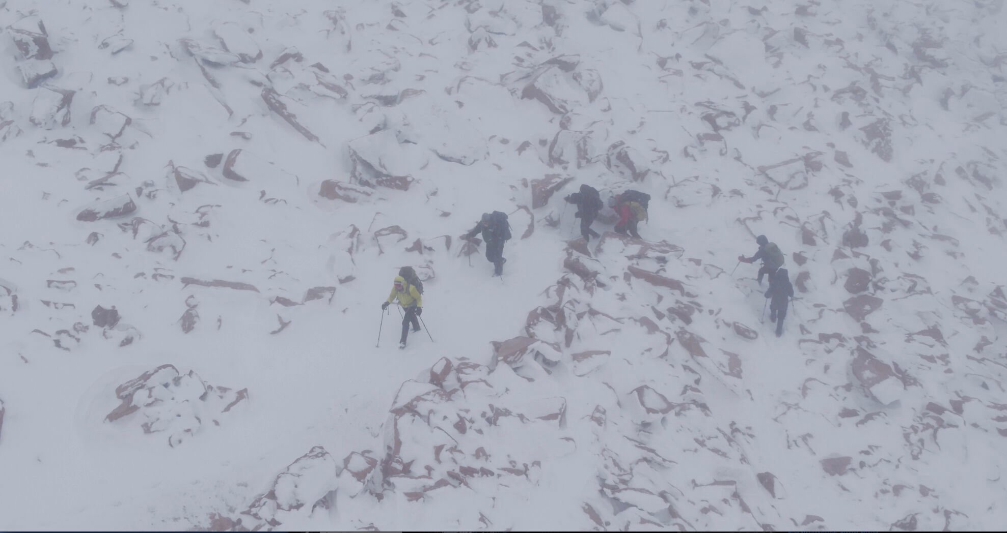 The AdAmAn Club makes its way along Pikes Peak’s Golden Stairs on New Year’s Eve. Courtesy photo