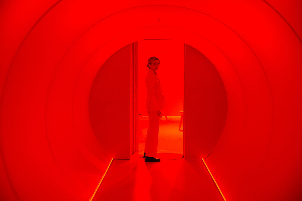 Actor Annie Barbour transitions audiences into one of 12 specially designed rooms that make up the world of 'Theater of the Mind.' (Matthew DeFeo/DCPA)