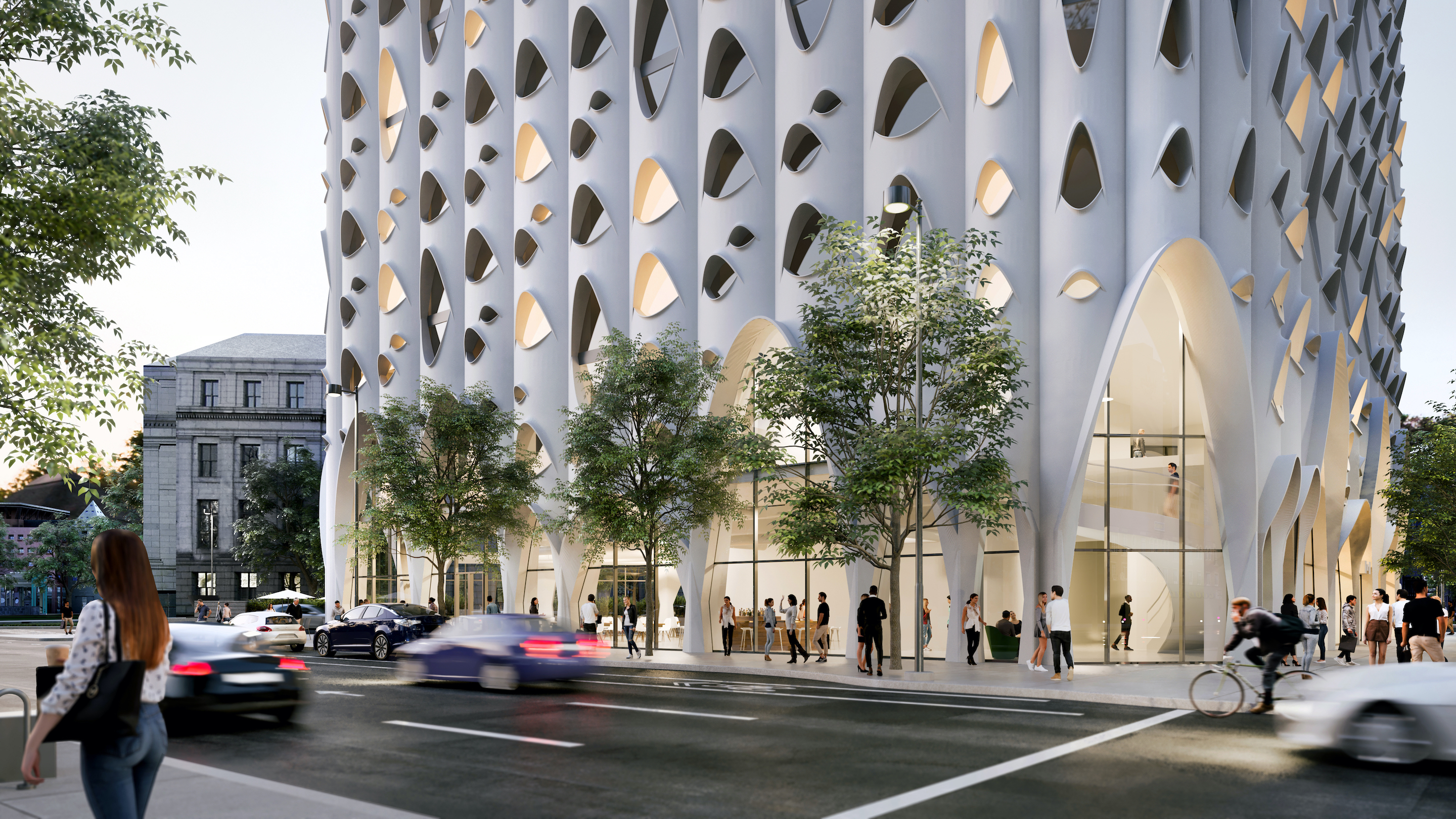 Rendering of Denver real estate company Urban Villages' Populus hotel near Civic Center Park downtown. Company officials claim it will be the 
