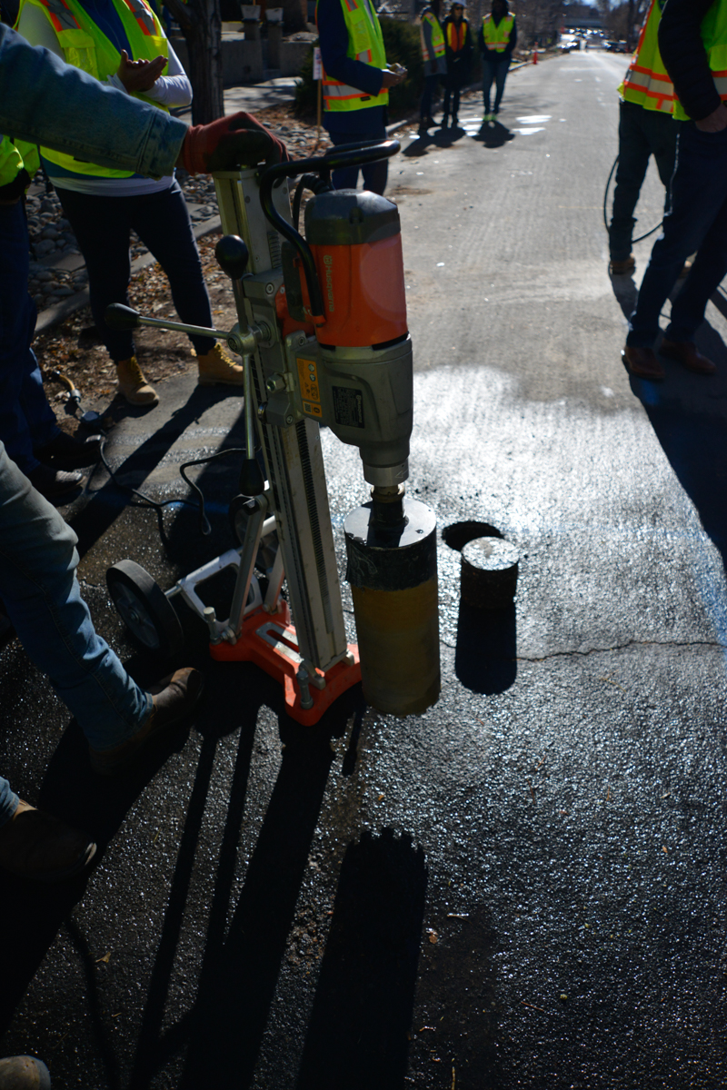 Coring drill used by AGL Construction to drill 