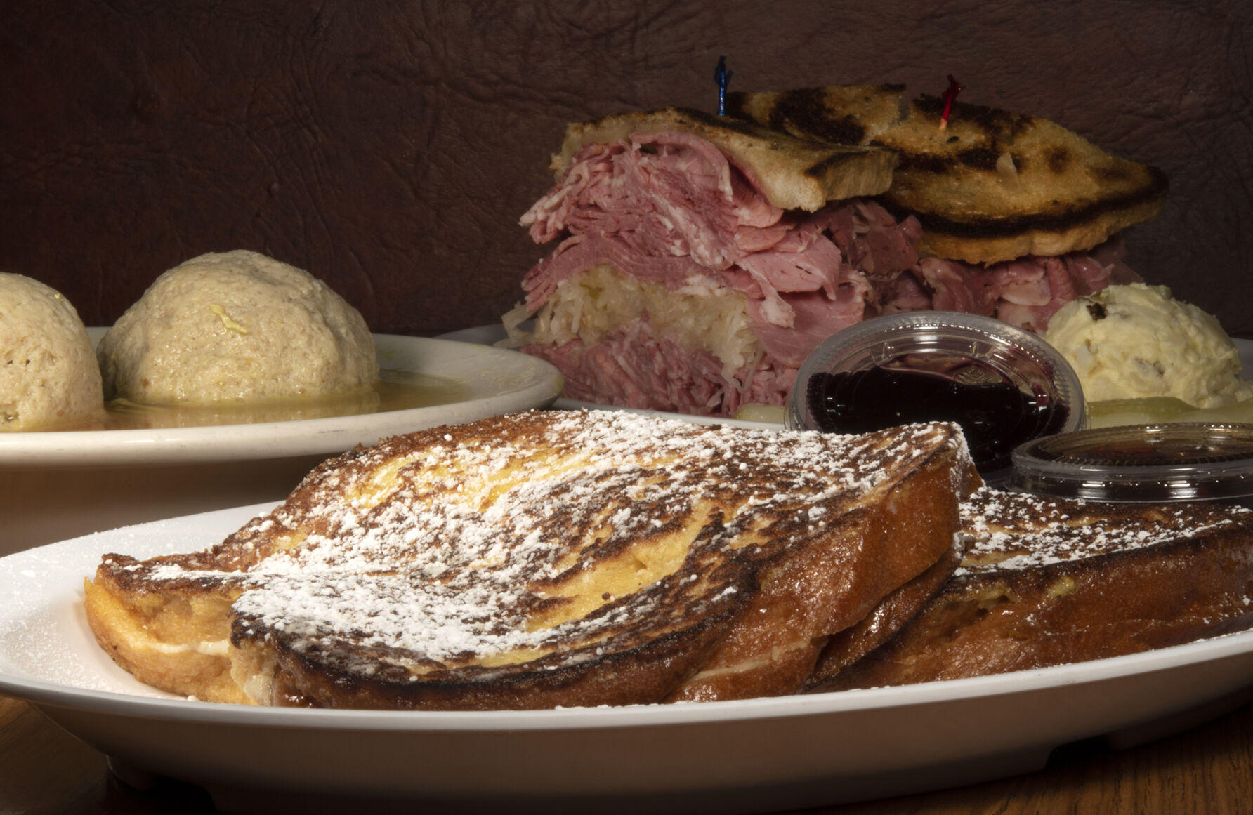 Bagel Deli Restaurant (Located at: 6439 E. Hampden Av. Denver, CO.) “Stuffed French Toast, Marzo Ball Soup and Ruben with Potato Salad” Tuesday December 20, 2022. Photo by Jeff Kearney. (Jeff Kearney)