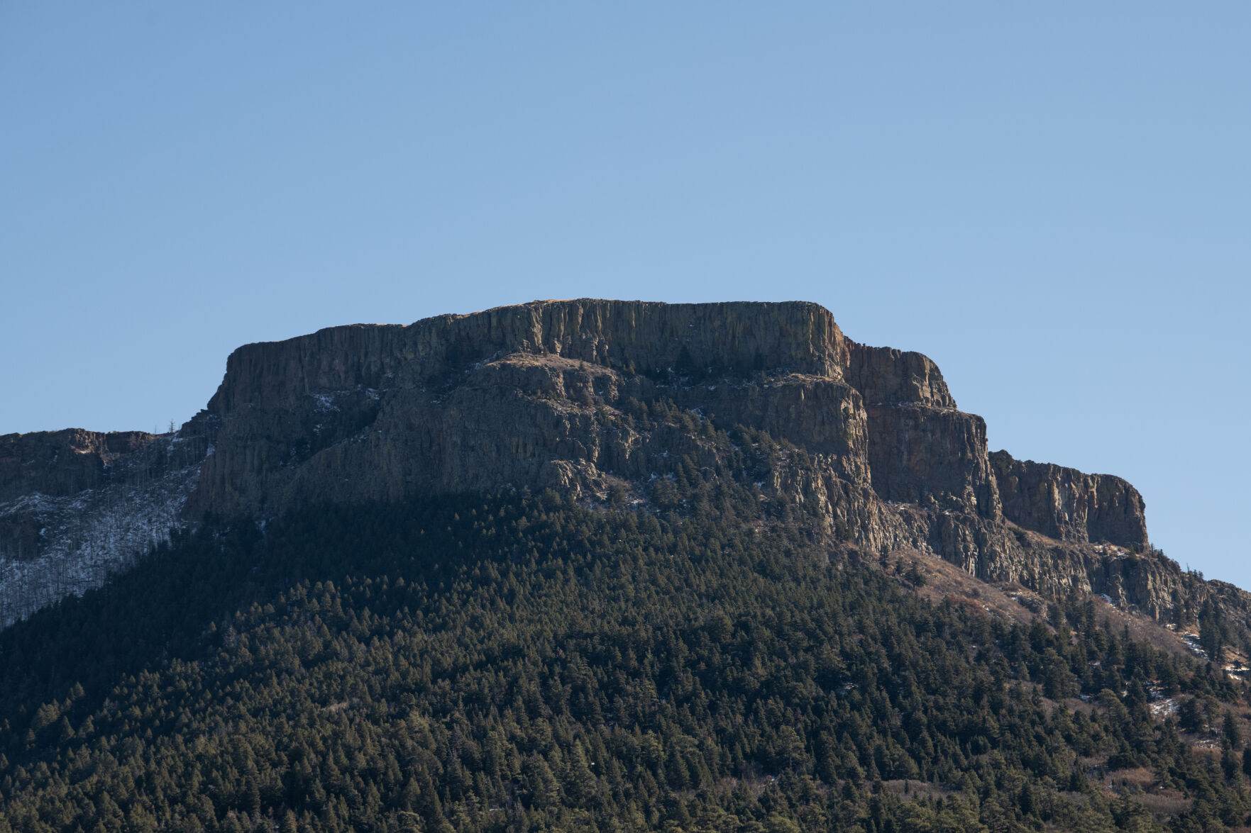 Fishers Peak towers over Colorado’s newest state park on Tuesday, Dec. 6, 2022. For decades, residents of Trinidad and the surrounding area have wondered if they would ever get to access the massive piece of rock protruding from the earth. Trial plans include access to the peak. (The Gazette, Parker Seibold) (Parker Seibold)